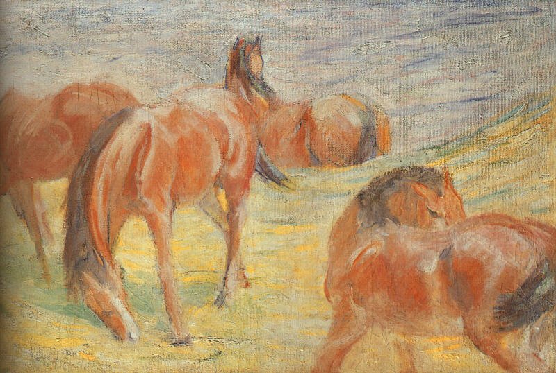 Wypas koni autorstwa Franz Marc