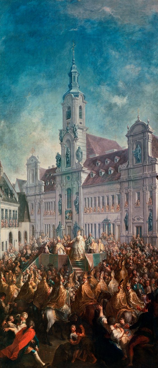 Koronacja cesarzowej Marii Teresy Austrii (1717-80) w Pressburgu, 1768 autorstwa Franz Messmer