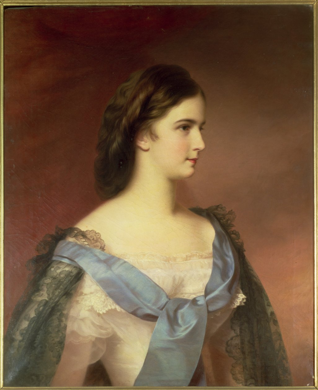 Cesarzowa Elżbieta Bawarska (1837-98) jako młoda kobieta autorstwa Franz Schrotzberg