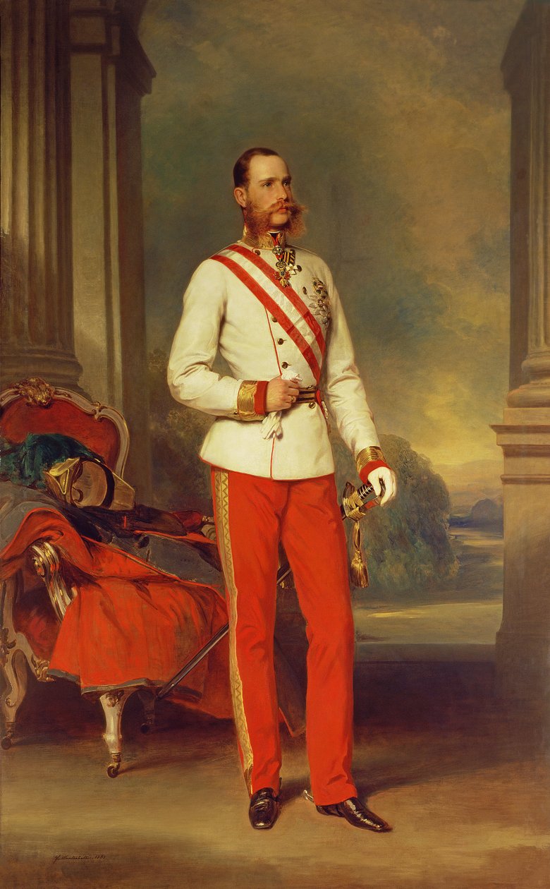 Franciszek Józef I, cesarz Austrii (1830-1916) w mundurze feldmarszałka austriackiego z Wielką Gwiazdą Orderu Marii Teresy, 1864 autorstwa Franz Xaver Winterhalter