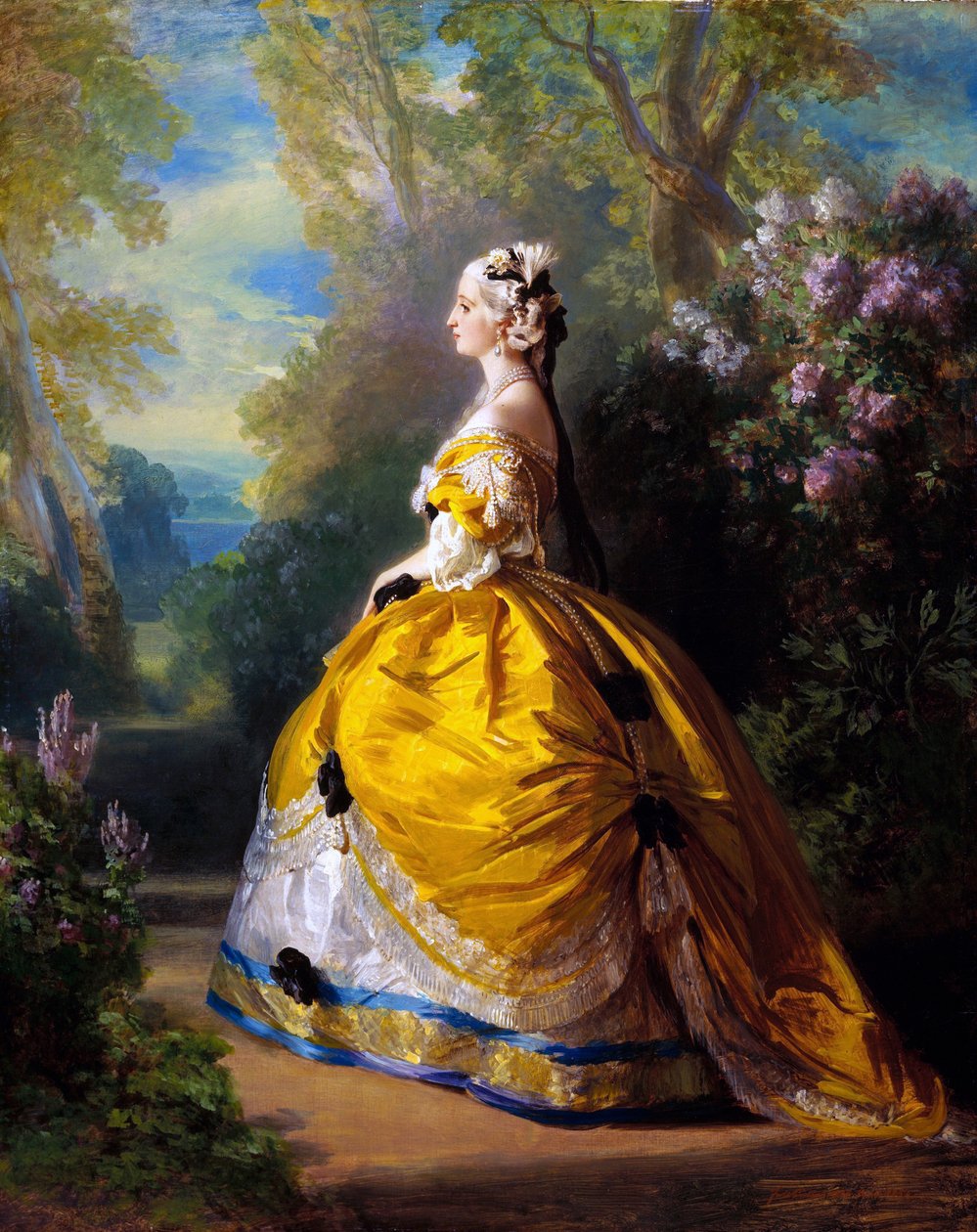 Limpératrice Eugénie à la Marie-Antoinette autorstwa Franz Xaver Winterhalter