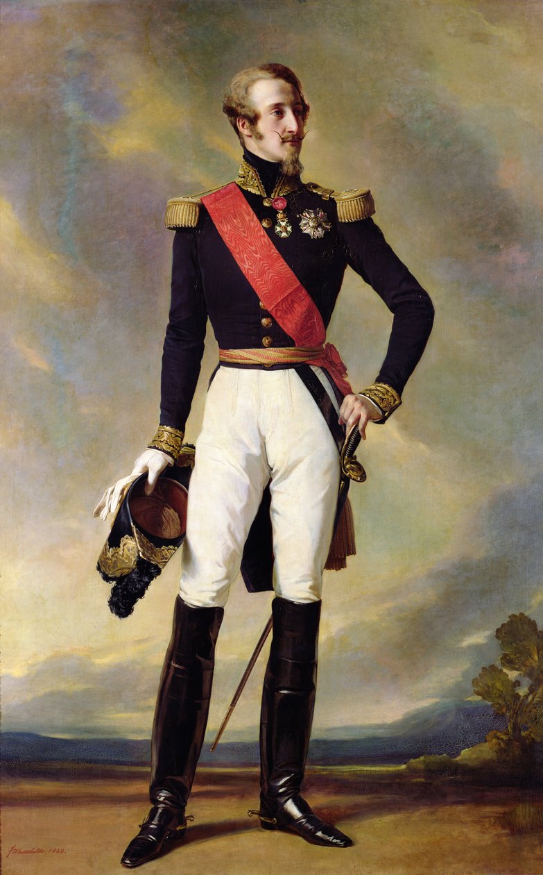 Ludwik-Charles-Philippe Orleański (1814-96) książę Nemours, 1843 r. autorstwa Franz Xaver Winterhalter