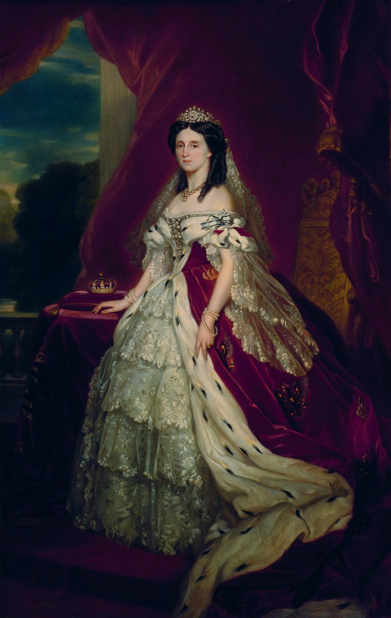 Portret Augusty Sachsen-Weimar-Eisenach autorstwa Franz Xaver Winterhalter