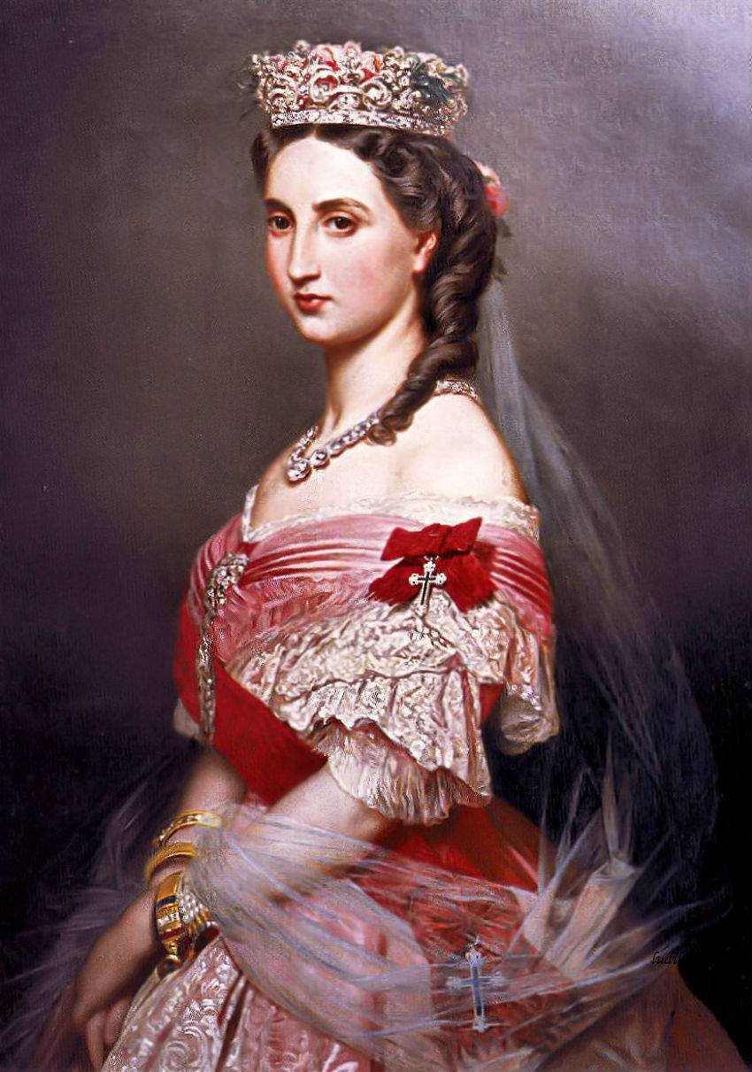 Portret Charlotte z Belgii autorstwa Franz Xaver Winterhalter