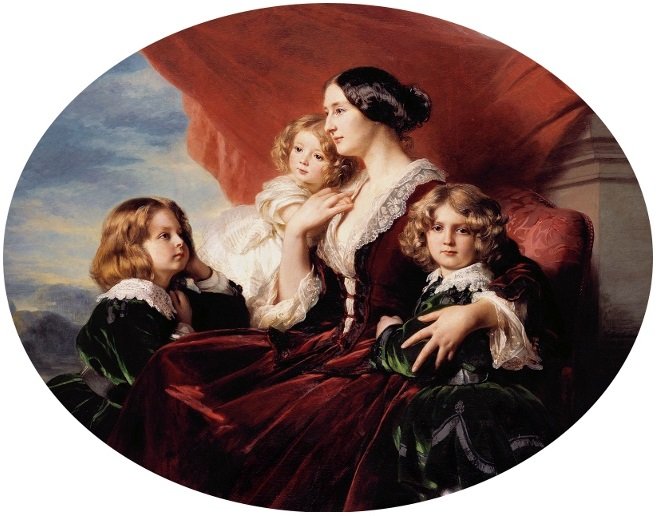 Portret Elizy Krasiskiej z dziećmi autorstwa Franz Xaver Winterhalter