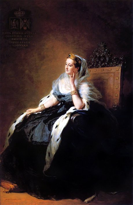 Portret Eugenii, cesarzowej Francuzów autorstwa Franz Xaver Winterhalter
