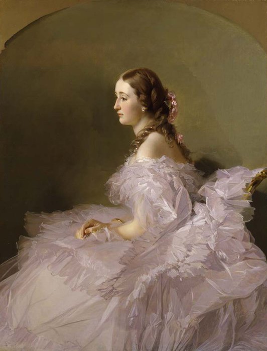 Portret Lydii Schbelsky Baronowej Staël von Holstein autorstwa Franz Xaver Winterhalter