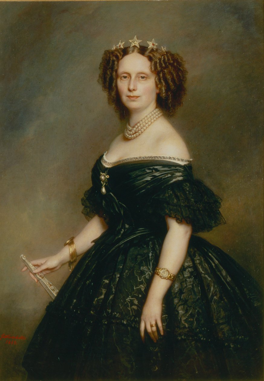 Portret królowej Zofii Holandii, urodzonej Zofii Wirtembergii (1818-1877) autorstwa Franz Xaver Winterhalter