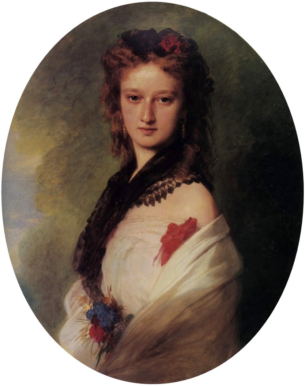 Portrait of Zofia Zamoyska née Potocka autorstwa Franz Xaver Winterhalter