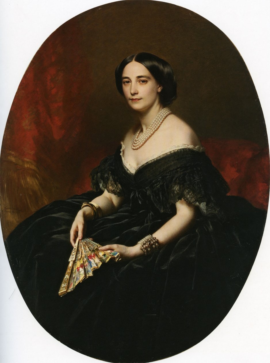 Portret damy z wachlarzem autorstwa Franz Xaver Winterhalter