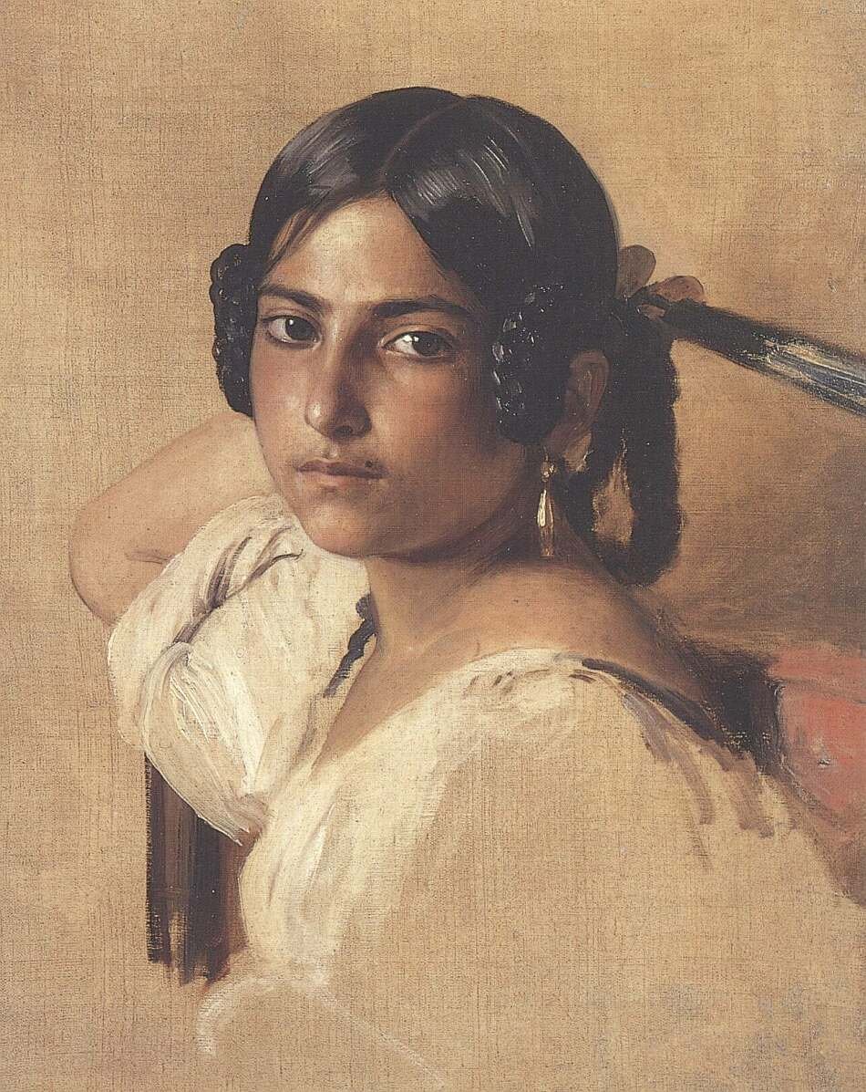 Studium włoskiej dziewczyny autorstwa Franz Xaver Winterhalter