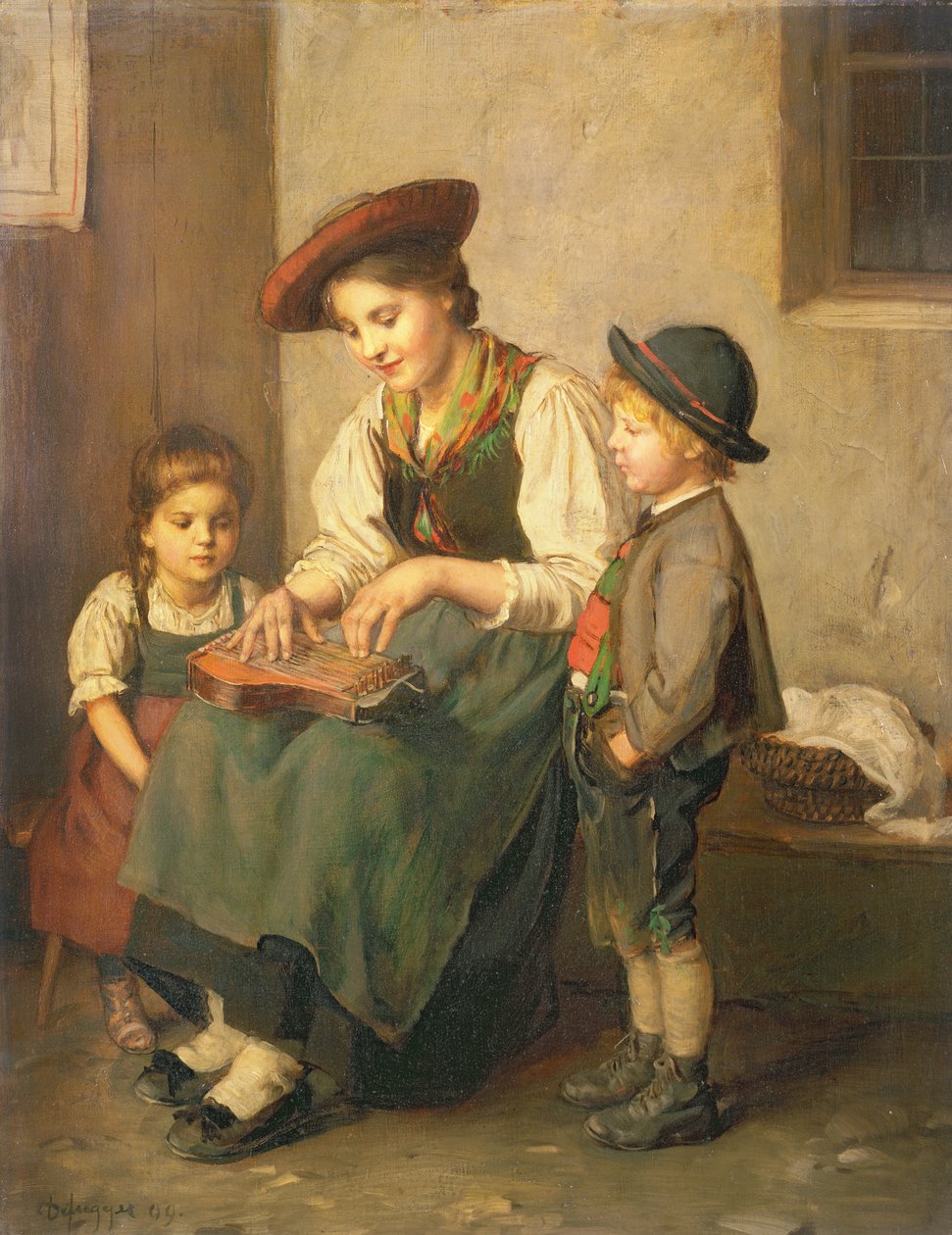 Gracz cytry autorstwa Franz Defregger