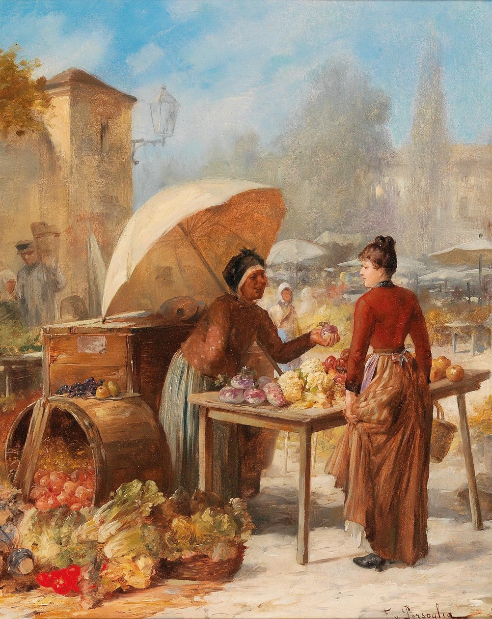 Scena targowa autorstwa Franz von Persoglia