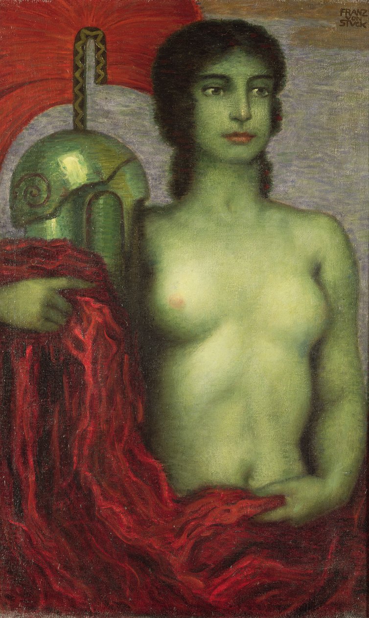 Atena, ok. 1923 autorstwa Franz von Stuck