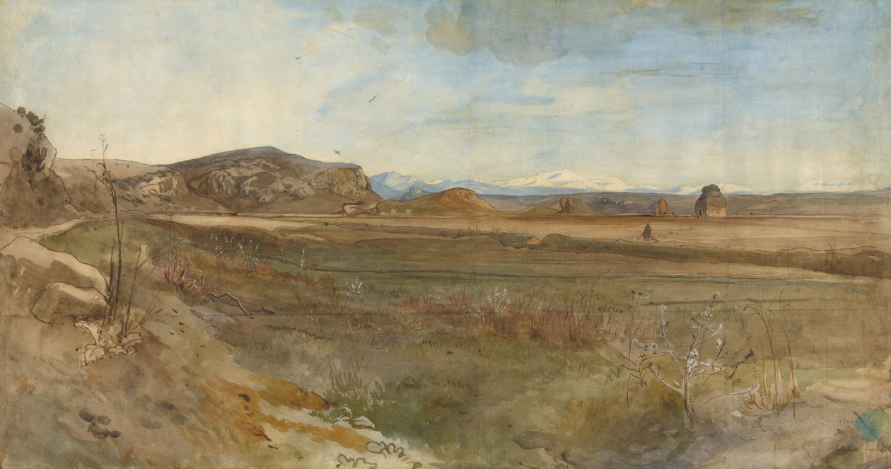 Krajobraz Kampanii na Via Flaminia autorstwa Franz Albert Venus