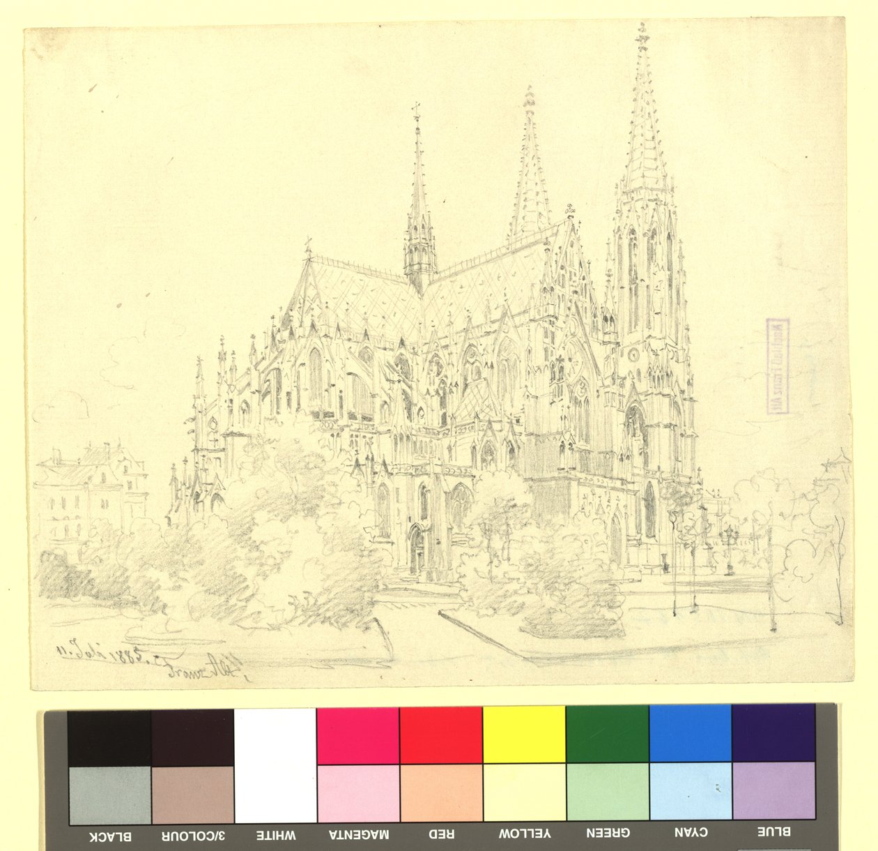 9. dzielnica, Rooseveltplatz - Kościół Wotywny (widok chóru) autorstwa Franz Alt