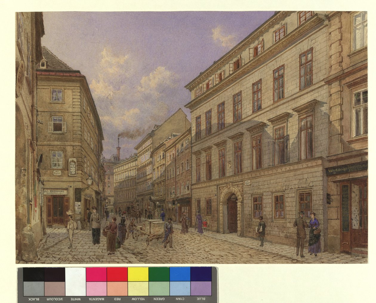 Widok na Riemergasse w kierunku Singerstraße autorstwa Franz Alt