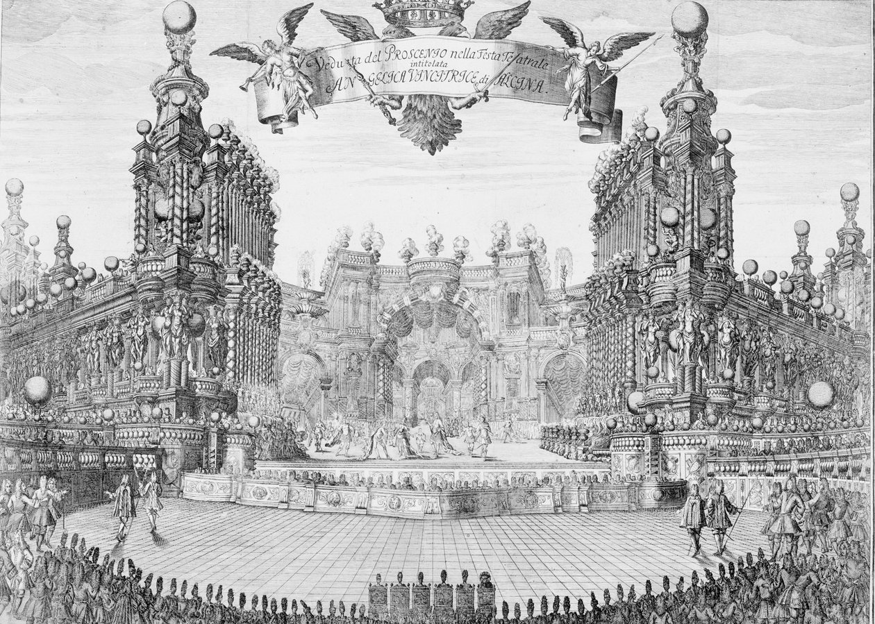 Proscenium dla Angeliki, Zwycięzca Alciny, 1716. autorstwa Franz Ambros Dietel