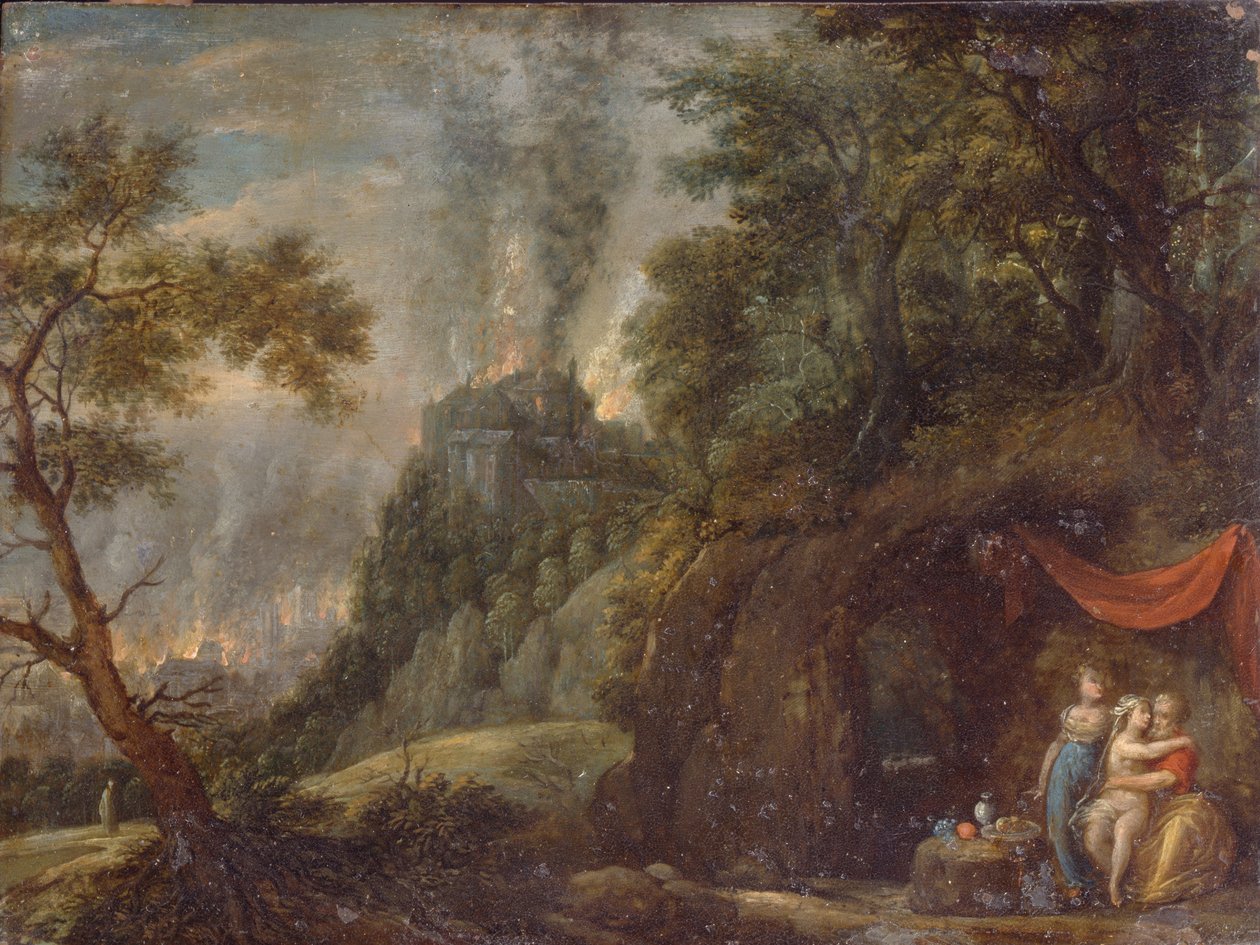 Lot i jego córki, lata 1720 autorstwa Franz Anton Hartmann