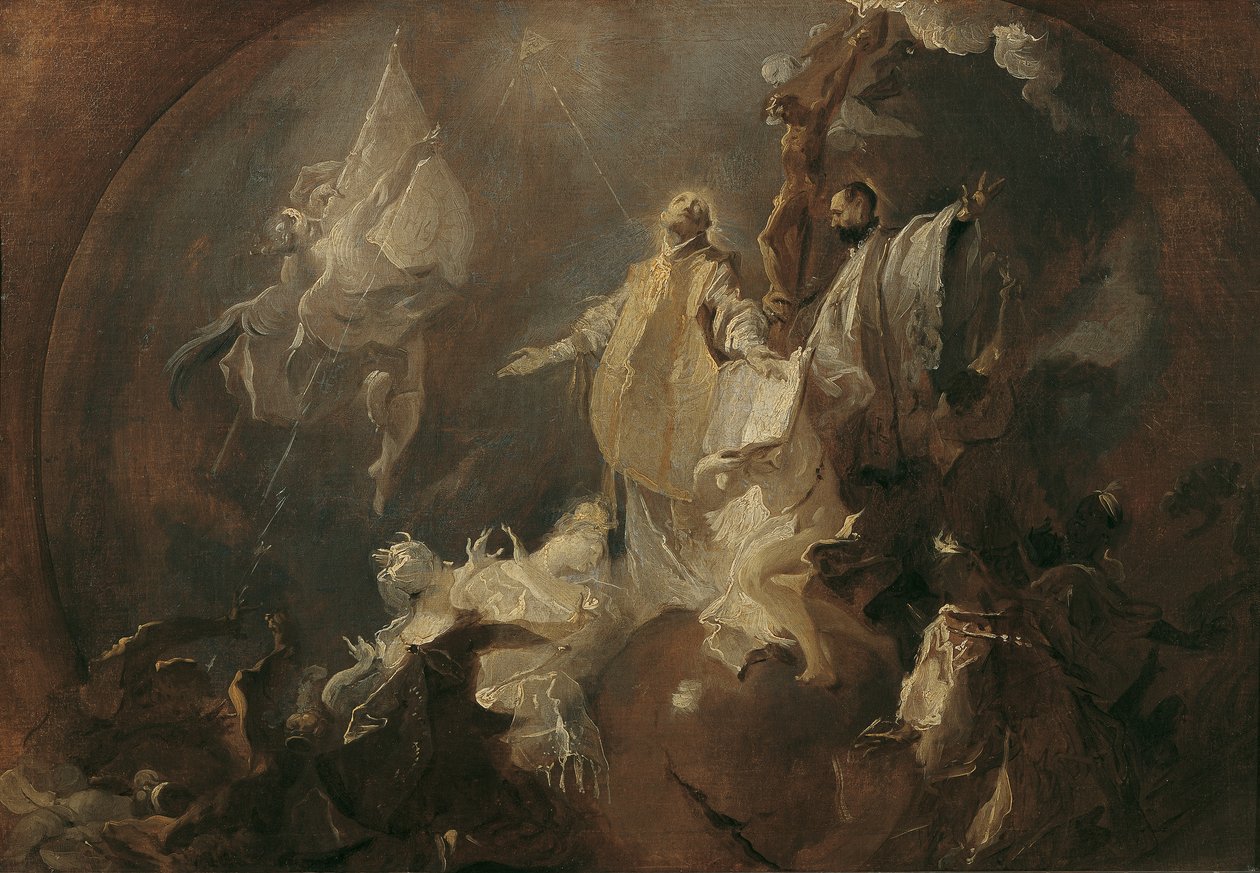 Alegoria światowej misji zakonu jezuitów autorstwa Franz Anton Maulbertsch