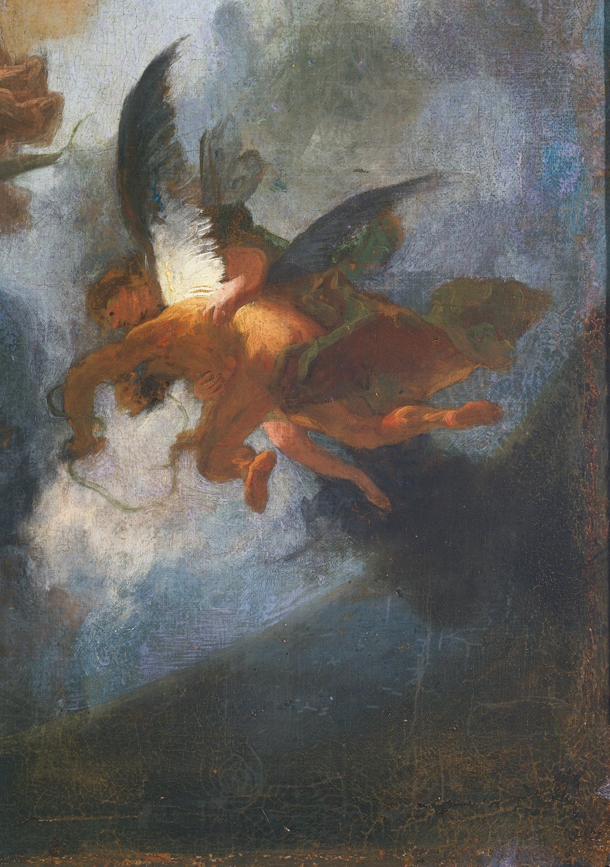 Anioły, fragment z Alegorii misji jezuitów na cały świat autorstwa Franza Antona Maulbertscha (1724-1796). Niemcy autorstwa Franz Anton Maulbertsch