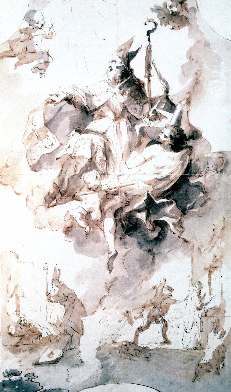 Ukoronowanie chwały św. Stanisława, c1744-1796 autorstwa Franz Anton Maulbertsch