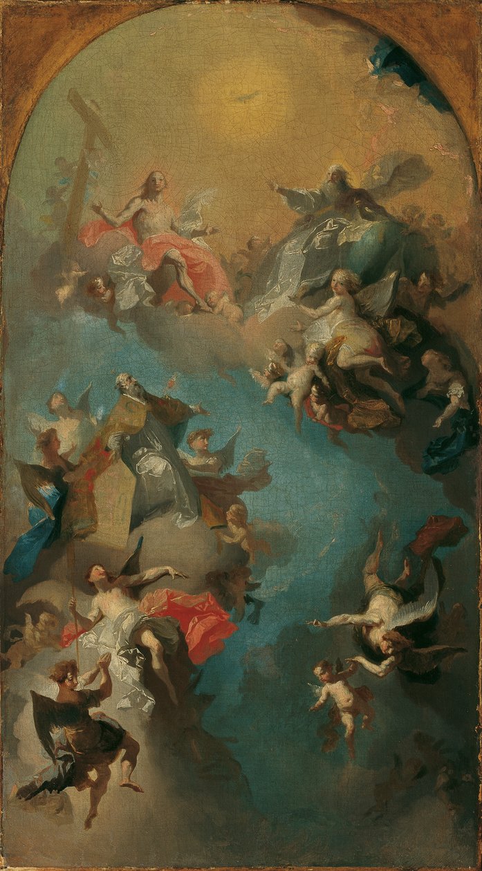 Wniebowzięcie św. Augustyna do nieba autorstwa Franz Anton Maulbertsch