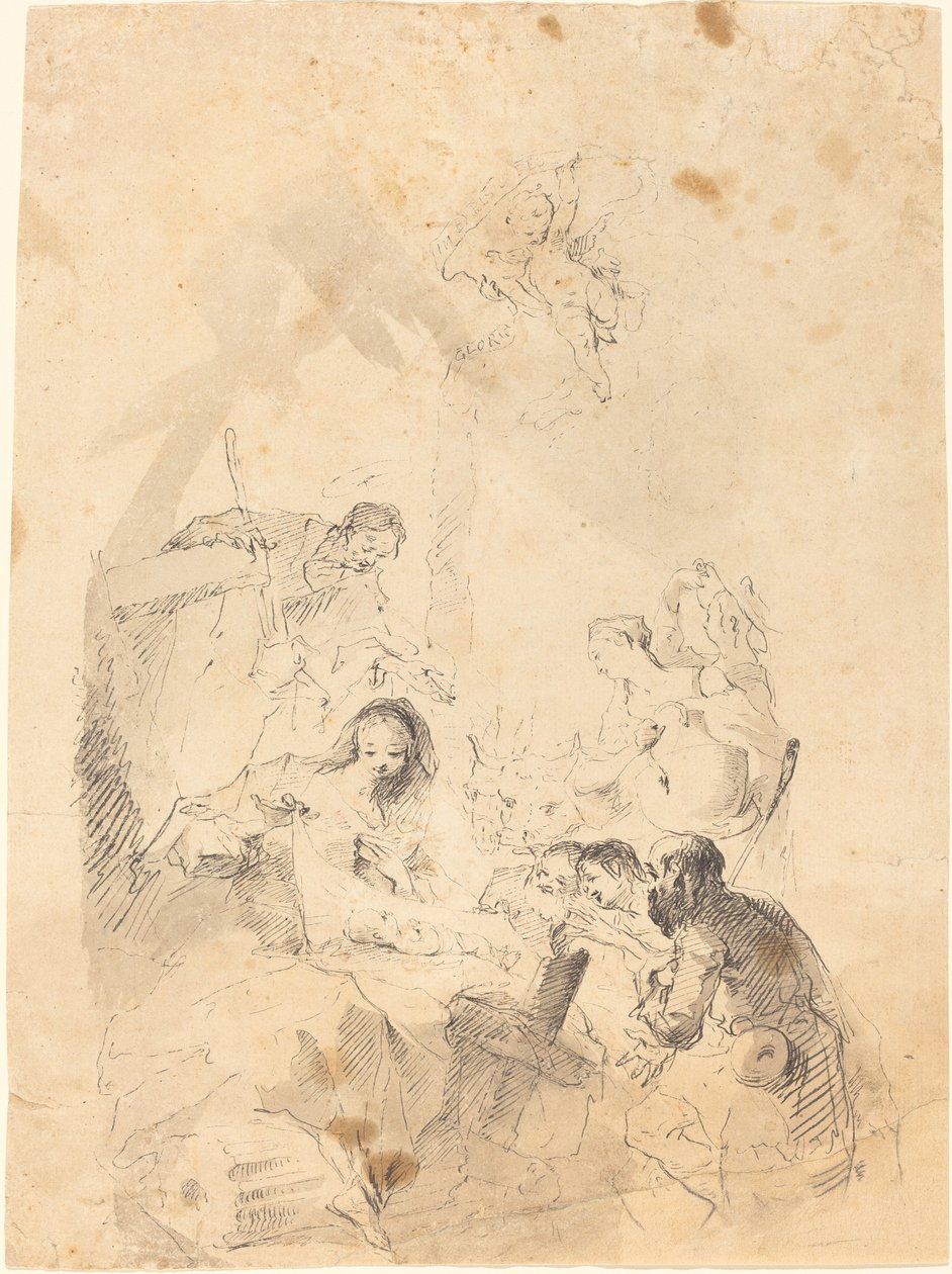 Adoracja pasterzy autorstwa Franz Anton Maulbertsch