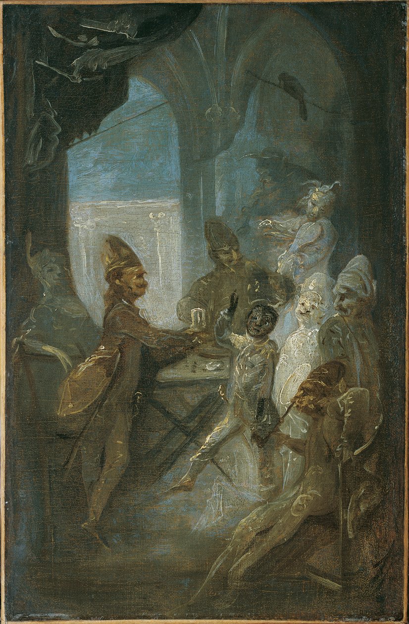 Scena teatralna (dzieci bawiące się w żołnierzy?) autorstwa Franz Anton Maulbertsch