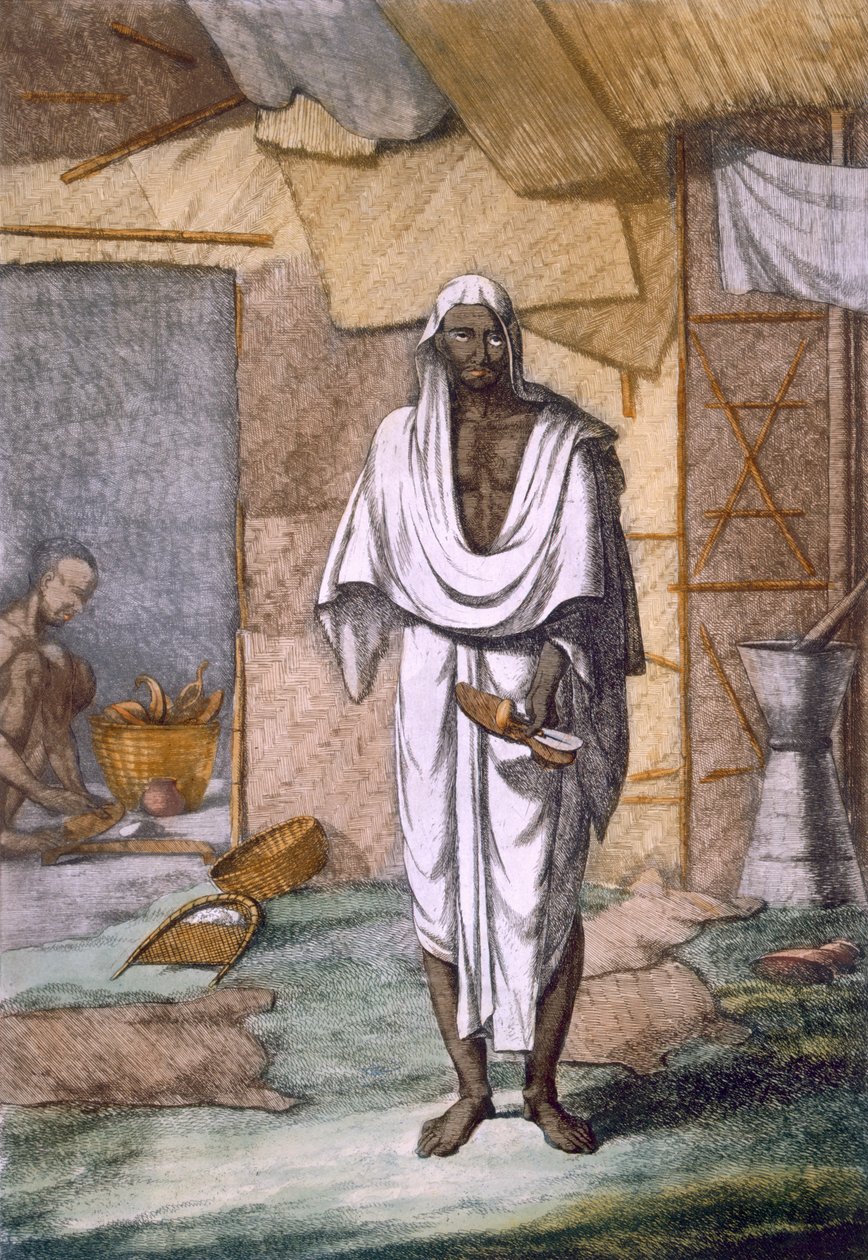 Szewc z „Hindusi czyli opis ich obyczajów, zwyczajów i ceremonii”, wyd. 1808-12 (kolorowa akwaforta) autorstwa Franz Balthazar Solvyns