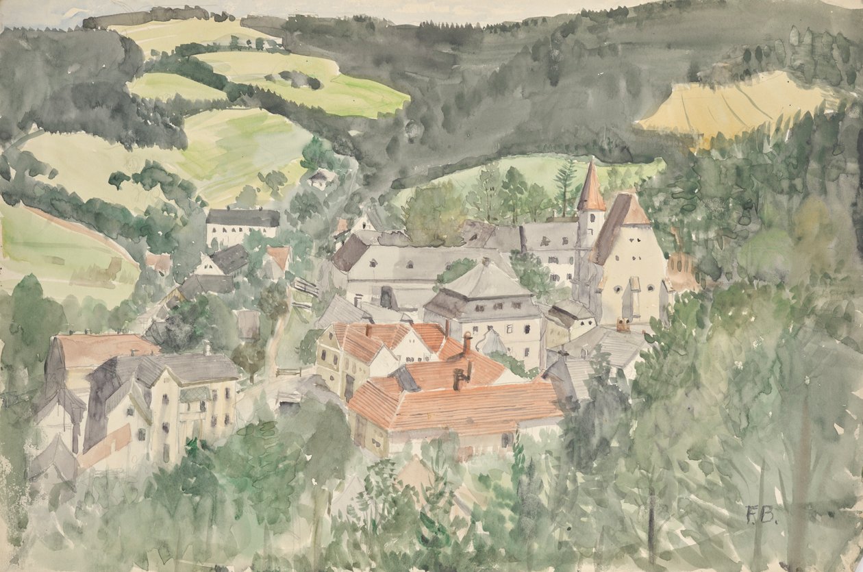 wiejski krajobraz autorstwa Franz Barwig d. Ä.