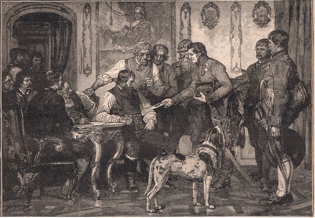 Andrew Hofer mianowany gubernatorem Tyrolu AD 1809 autorstwa Franz Defregger