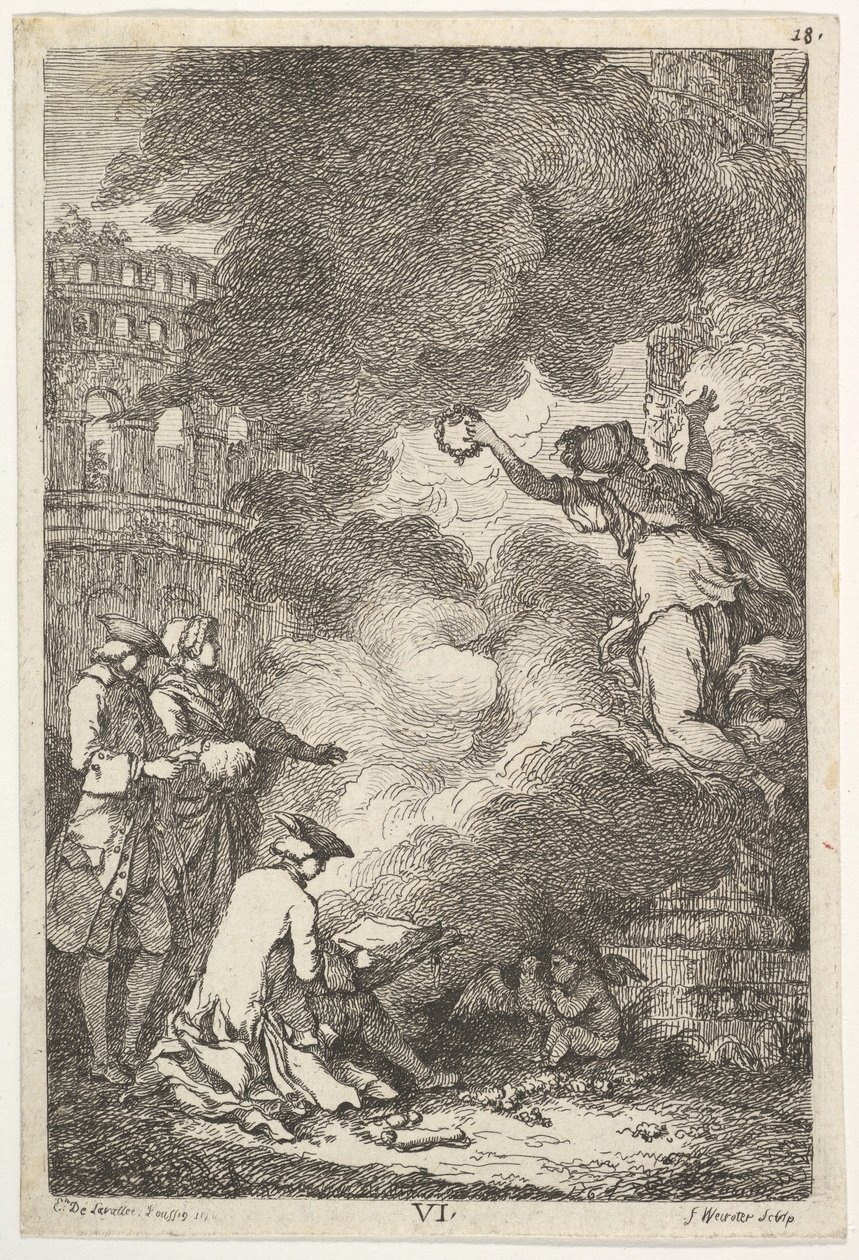 Wizyta w Rzymie w latach 1764, 1764. autorstwa Franz Edmund Weirotter