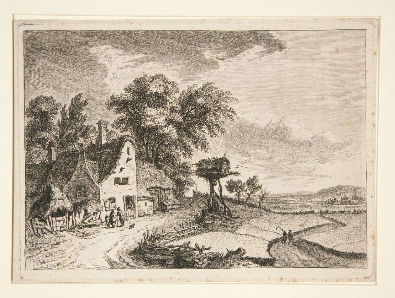 Krajobraz z Farmą autorstwa Franz Edmund Weirotter