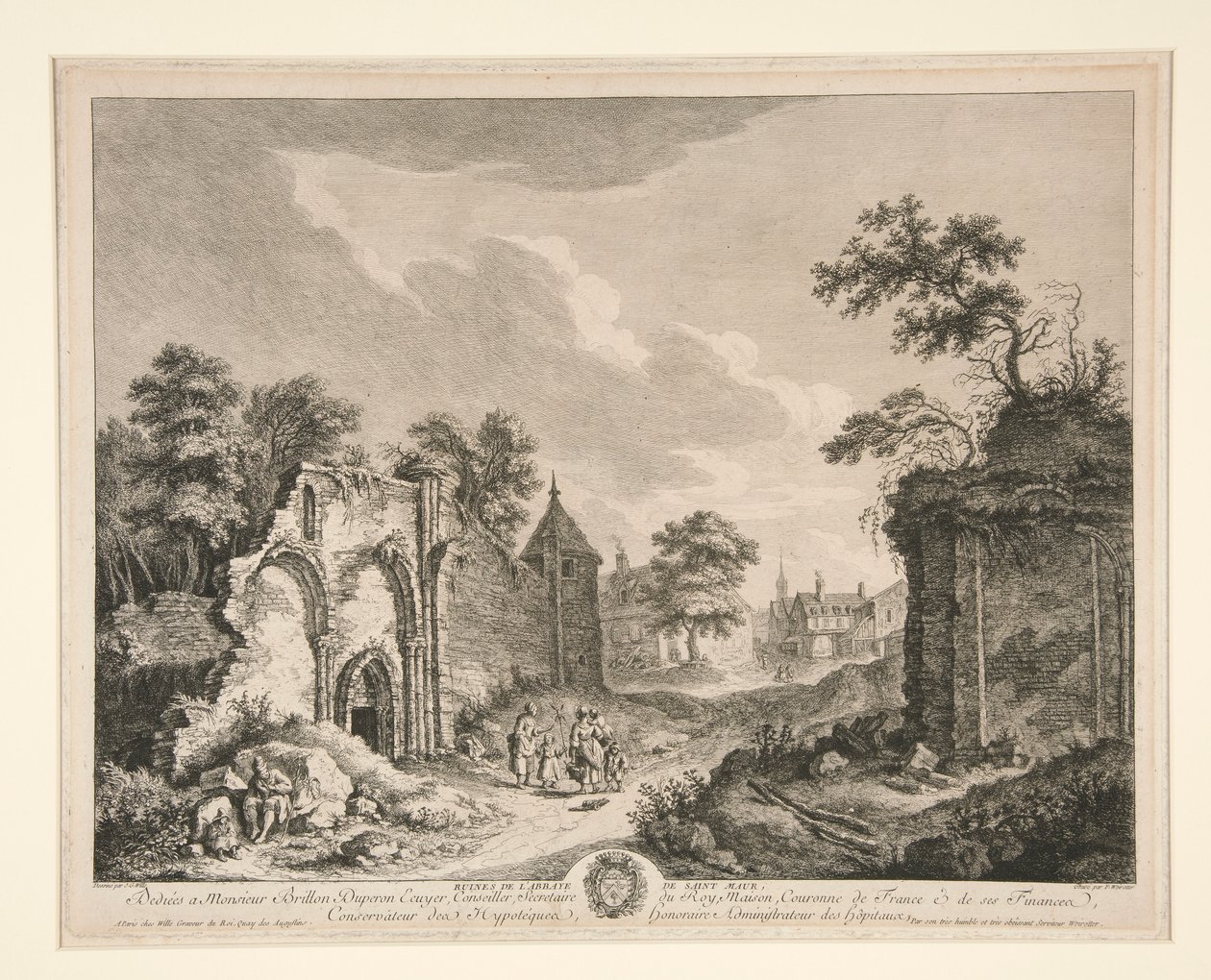 Ruiny opactwa św Maur autorstwa Franz Edmund Weirotter