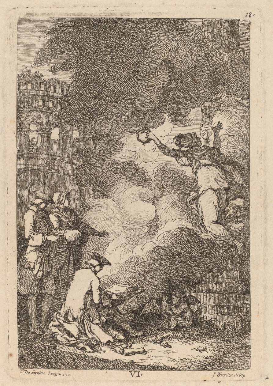 W drodze do Rzymu: pl. 6 autorstwa Franz Edmund Weirotter after Étienne de Lavallée Poussin