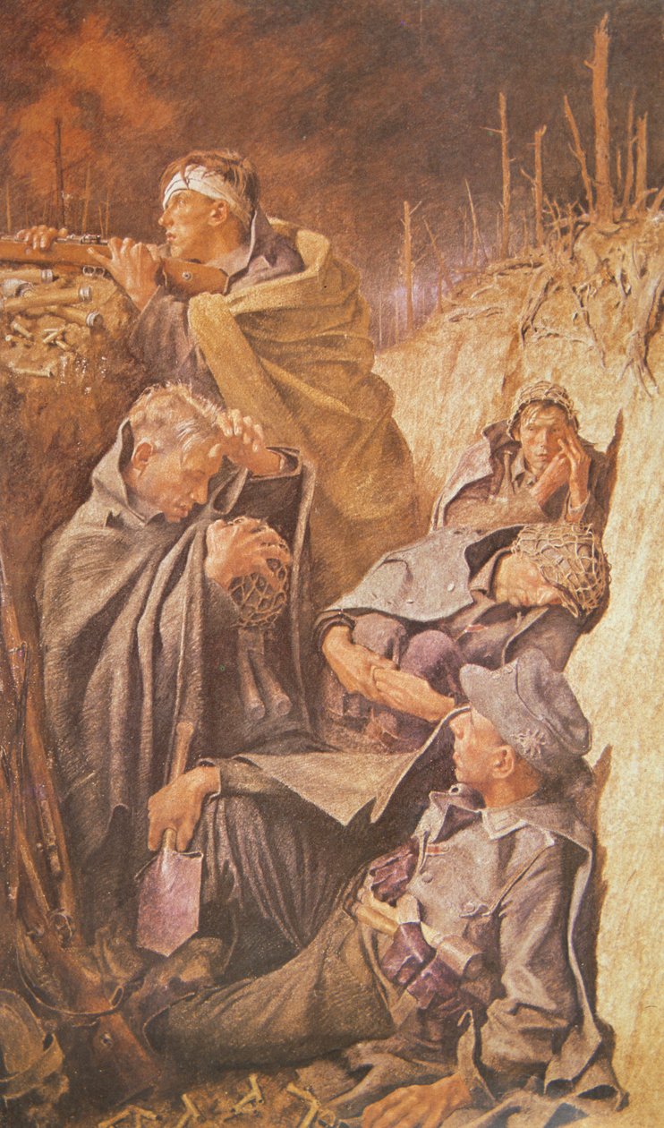 Okopani żołnierze niemieccy autorstwa Franz Eichhorst