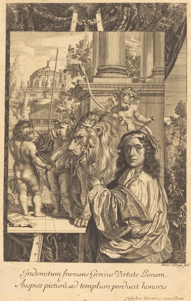 Autoportret Józefa Wernera autorstwa Franz Ertinger after Joseph Werner