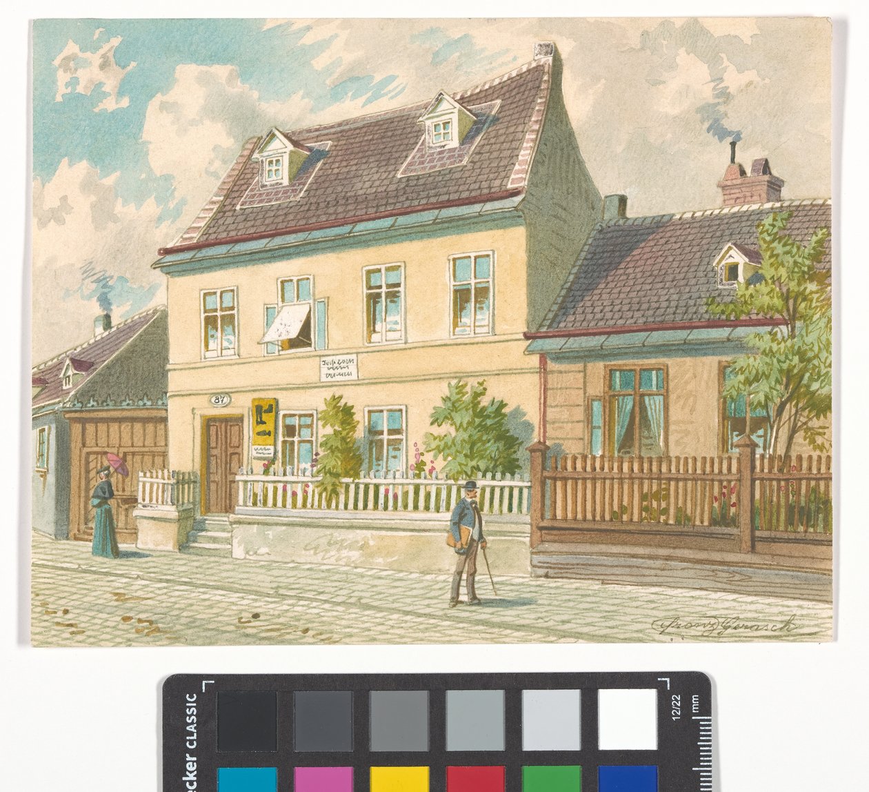 19. dzielnica, Gymnasiumstraße 87 - dom mieszkalny i miejsce śmierci Josefa Lannera autorstwa Franz Gerasch