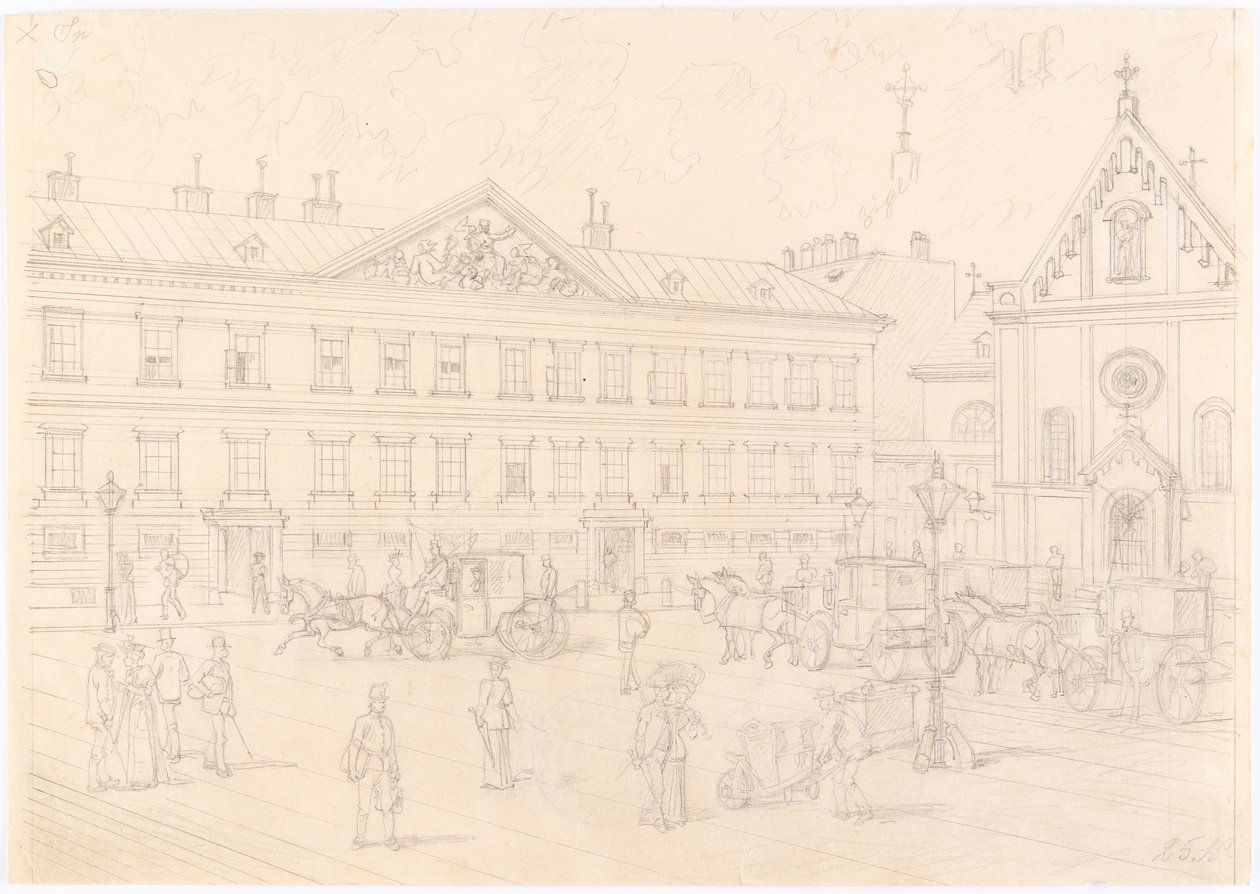1., Neuer Markt - pałac Schwarzenbergów i kościół kapucynów autorstwa Franz Gerasch