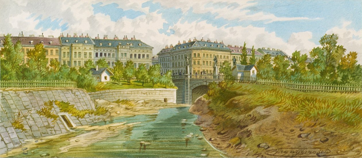 Most Elżbiety na rzece Wien autorstwa Franz Gerasch