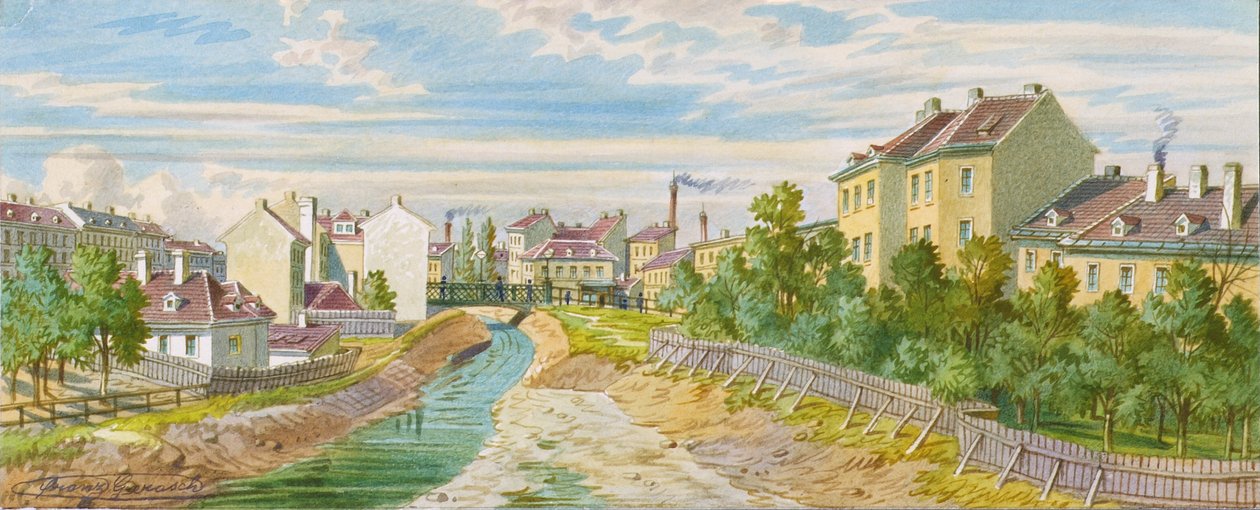 Most Magdaleny nad rzeką Wiedeń autorstwa Franz Gerasch