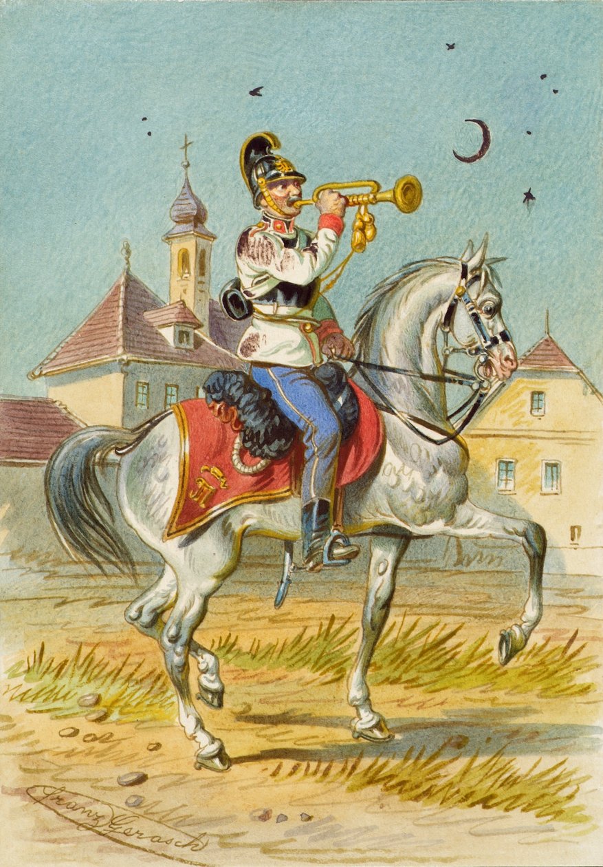 żołnierz na koniu autorstwa Franz Gerasch