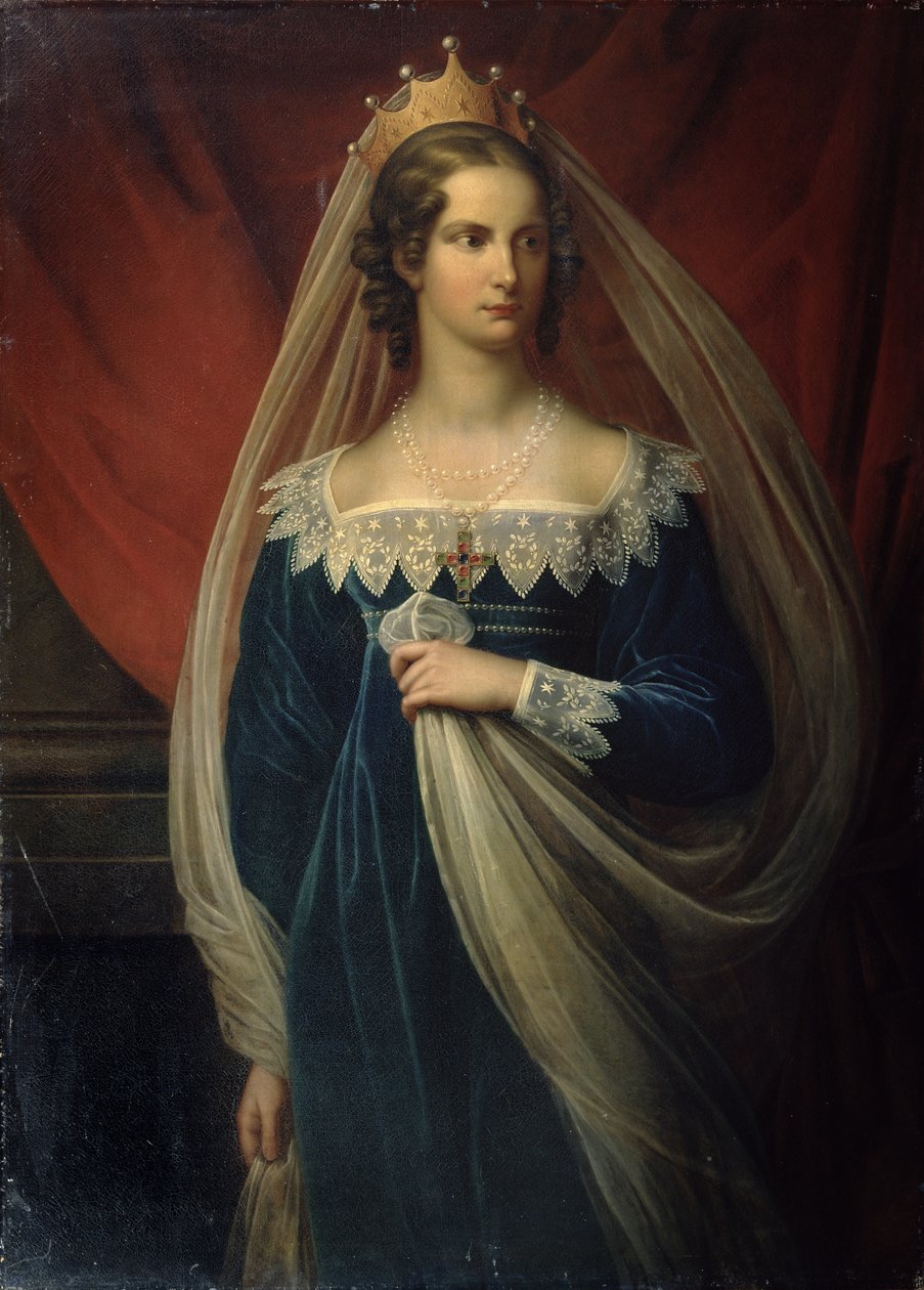 Portret księżniczki Charlotte z Prus, 1817 autorstwa Franz Gerhard von Kugelgen