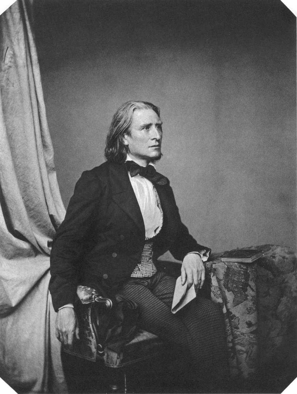 Franciszek Liszt, węgierski kompozytor i pianista, ok. 1860 autorstwa Franz Hanfstaengl