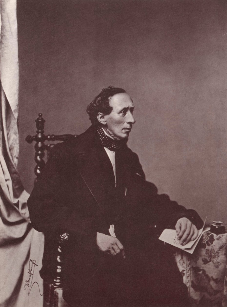 Hans Christian Andersen, duński pisarz, XIX wiek autorstwa Franz Hanfstaengl