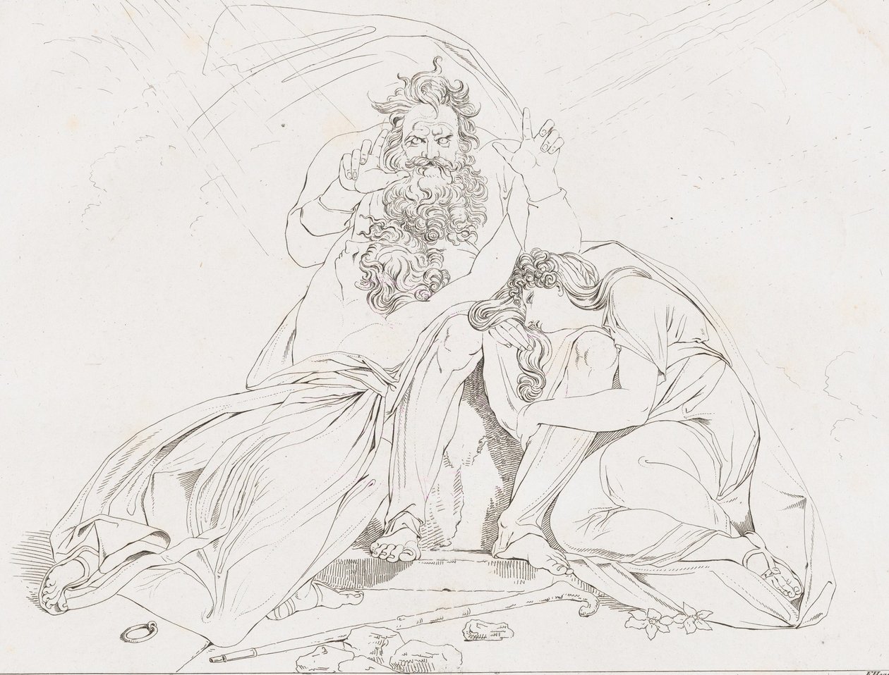 Der Tod des Oedipus Śmierć Edypa, 1806. autorstwa Franz Hegi
