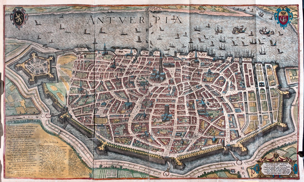 Antwerpia, Belgia (grawerowanie autorstwa Franz Hogenberg