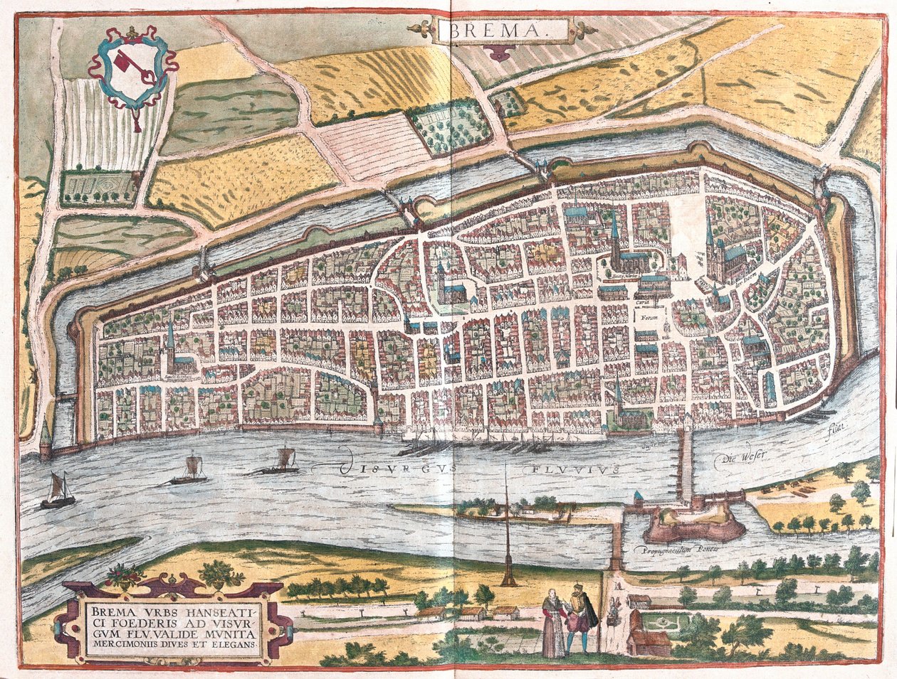 Brema, Niemcy (grawerowanie autorstwa Franz Hogenberg