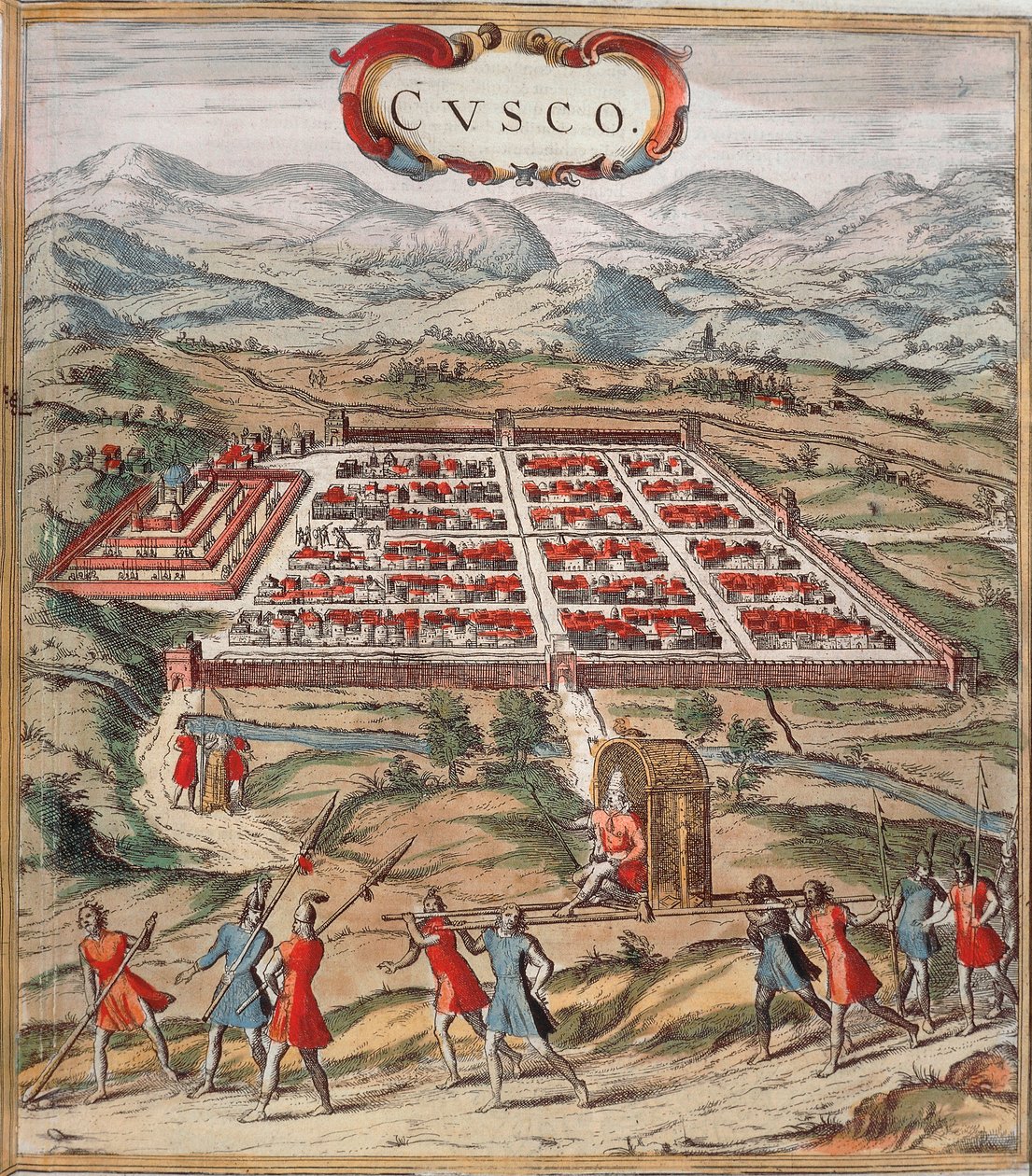 Cuzco, główny ośrodek cywilizacji Inków (dzisiejsze Peru) zdjęcie z „Civitatis Orbis Terranum” autorstwa Brauna i Hogenberga autorstwa Franz Hogenberg